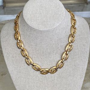 Vintage 90’s Gold Tone Collar Necklace
